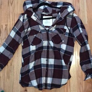 Garage hooded flannel